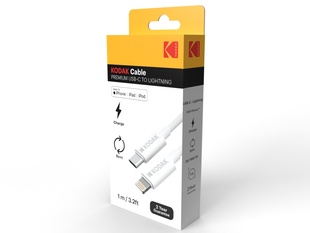KODAK kabel USB C &lt;-&gt; Lightning, MFi Certified (APPLE) 1m, bílý